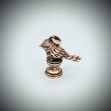Sterling Silver bird shaped pendant, rose finish