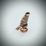 Sterling Silver bird shaped pendant, rose finish