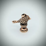 Sterling Silver bird shaped pendant, rose finish