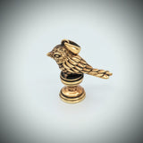 Sterling Silver bird shaped pendant, gold finish