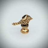 Sterling Silver bird shaped pendant, gold finish