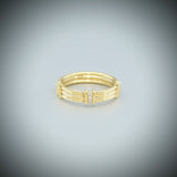 Bundova Three Ribbed Diamond Ring