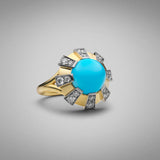 'Apus' Turquoise and Diamond Ring