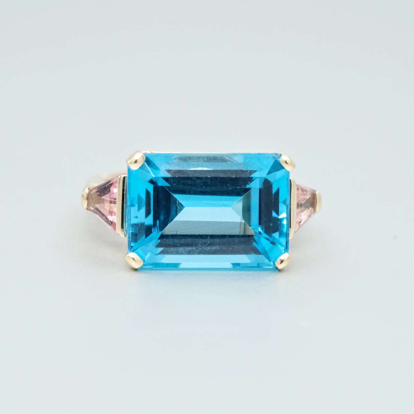 Bundova topaz and tourmaline ring