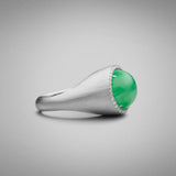 'Corvus' Jade and Diamond platinum Ring