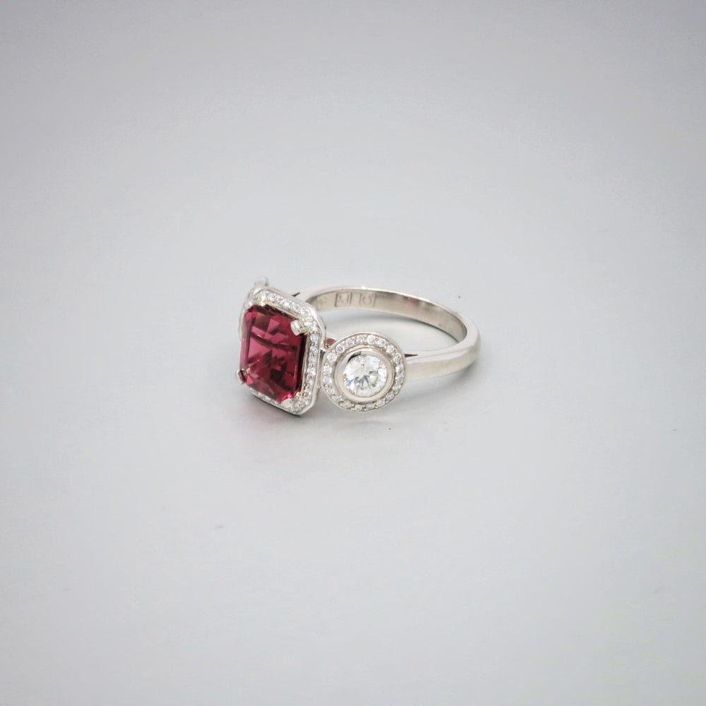 Tourmaline and Diamond Ring