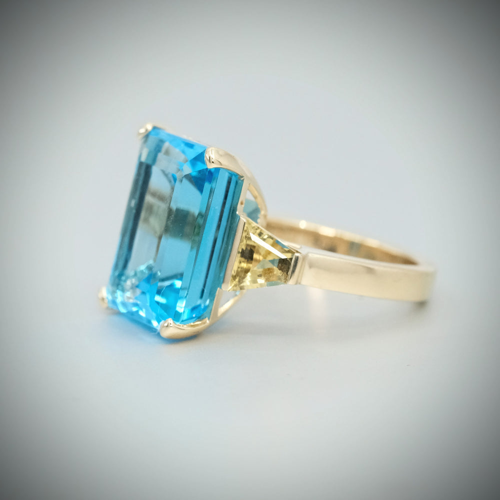 
                      
                        'Volans' Topaz and Lemon Quartz Ring
                      
                    