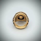 Sterling Silver Signet ring, gold finish