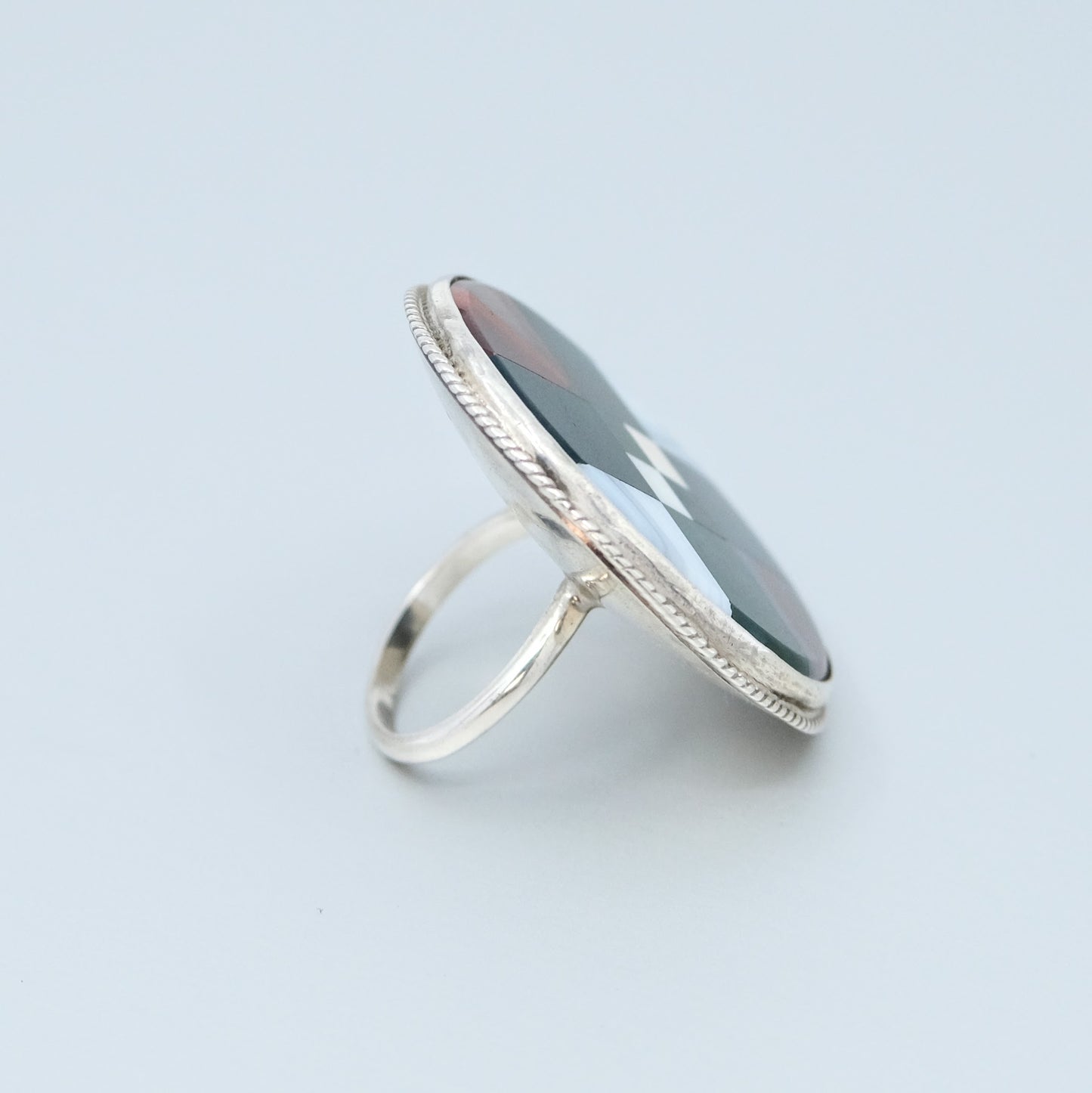 Silver Agate Ring