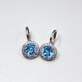 'Sitara' Blue Topaz and Diamond Earrings