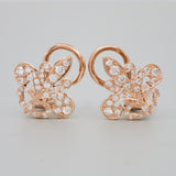 'Fleur De Lys' Earrings in Rose Gold