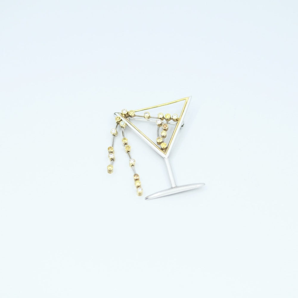 
                      
                        'Couture' Argyle Fancy Coloured Diamond 'Martini' Brooch in Platinum and 18ct Yellow Gold
                      
                    