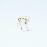 'Couture' Argyle Fancy Coloured Diamond 'Martini' Brooch in Platinum and 18ct Yellow Gold