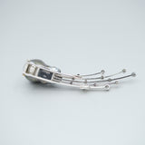 'Meteor' Tahitian Pearl and Diamond Brooch in White Gold