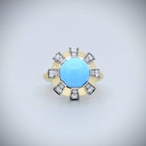 'Apus' Turquoise and Diamond Ring