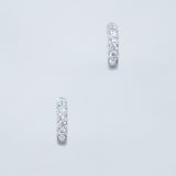 Valentin Diamond Huggies in 18ct white gold