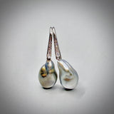 'Vine' Cultured Tahitian Keshi Pearl Earrings