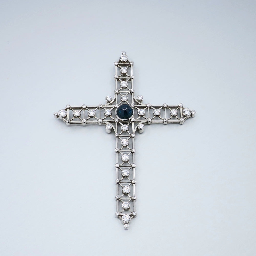 
                      
                        'Cross' Sapphire and Diamond Pendant
                      
                    