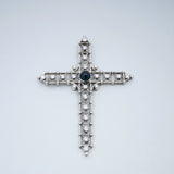 'Cross' Sapphire and Diamond Pendant