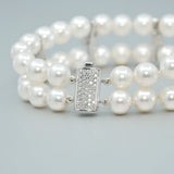 'Apus' Double Row Akoya Pearl Bracelet