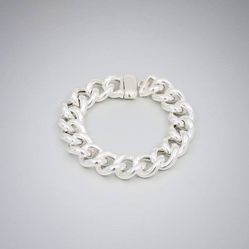 
                      
                        Marcello Small Curb Link Bracelet in Silver
                      
                    