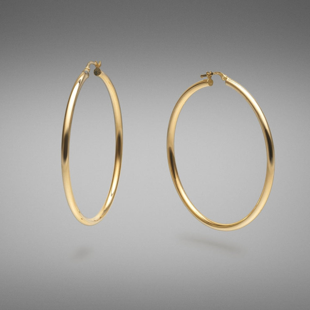 
                      
                        'Hoops' in 18ct Yellow & Rose Gold 5cm
                      
                    