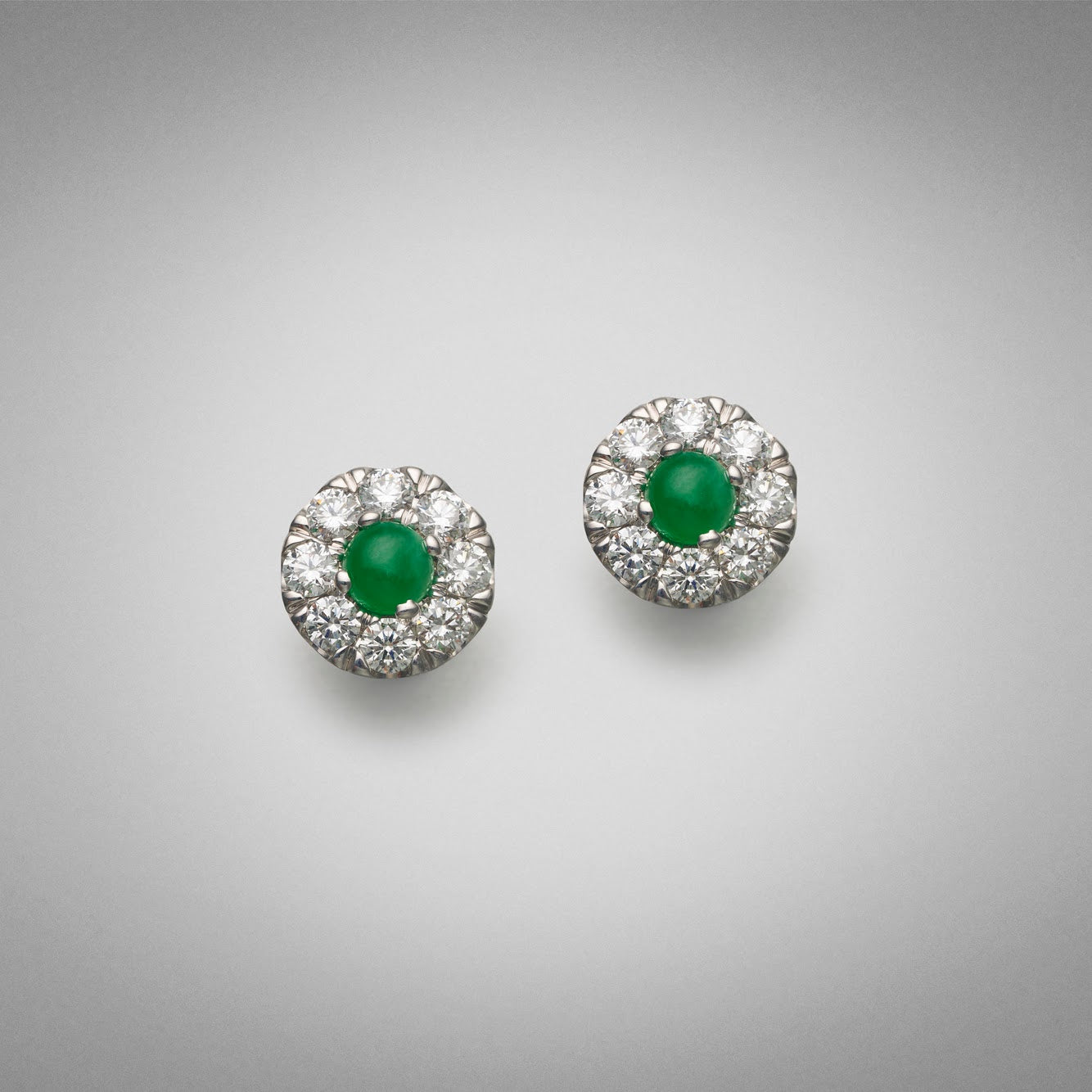 'Valentin' Jade and Diamond Earrings