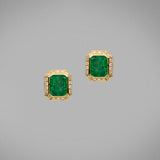 'Corvus' Emerald and Diamond Earrings