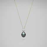 Seren Tahitian and Diamond pearl pendant