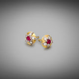 'Lyra' Ruby and Diamond Earrings