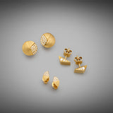 'Apus' Diamond Stud Earrings in Yellow Gold