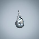 'Caelum' Tahitian Pearl and Diamond Pendant