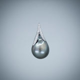 'Caelum' Tahitian Pearl and Diamond Pendant