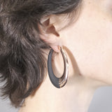 Knife Edge Two-Tone Half Hoops