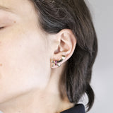 'Estate' Ribbon Ruby Yellow gold Earrings