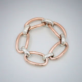 'Marcello' Two-Tone Small Long Link Bracelet