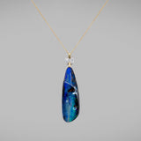Square 'Hollywood' Boulder Opal Pendant