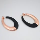 Knife Edge Two-Tone Half Hoops