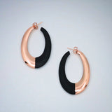 Knife Edge Two-Tone Half Hoops