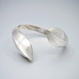 'Peak' Bangle in Brushed Finished Silver