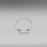 'Princess' Diamond Eternity Ring with Millgrain