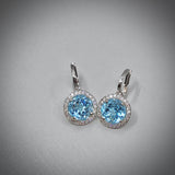 'Sitara' Blue Topaz and Diamond Earrings