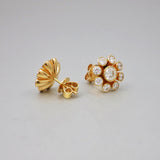 'Seren' Diamond Stud Earrings in yellow gold