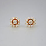 'Seren' Diamond Stud Earrings in yellow gold