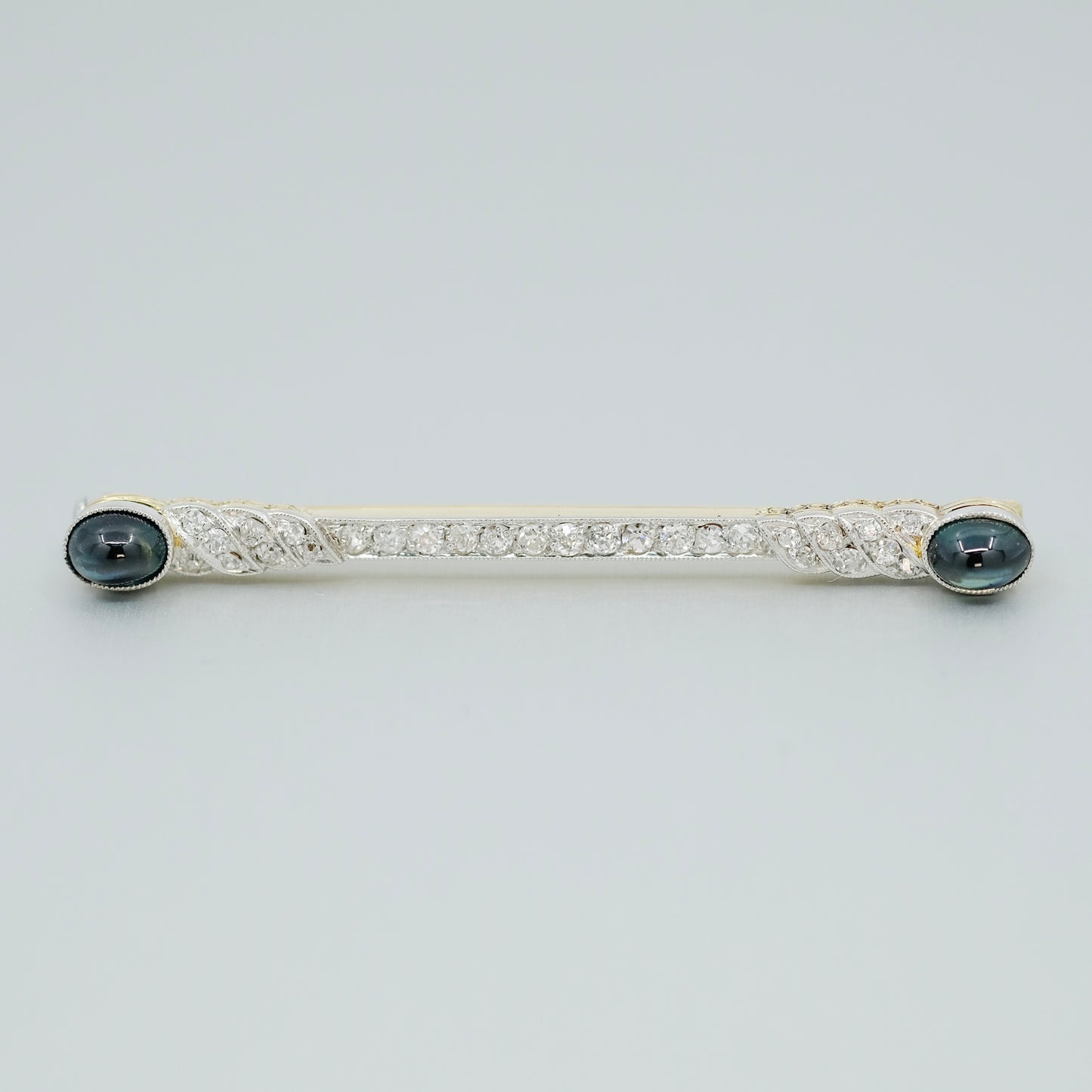 Sapphire and Diamond Bar Brooch