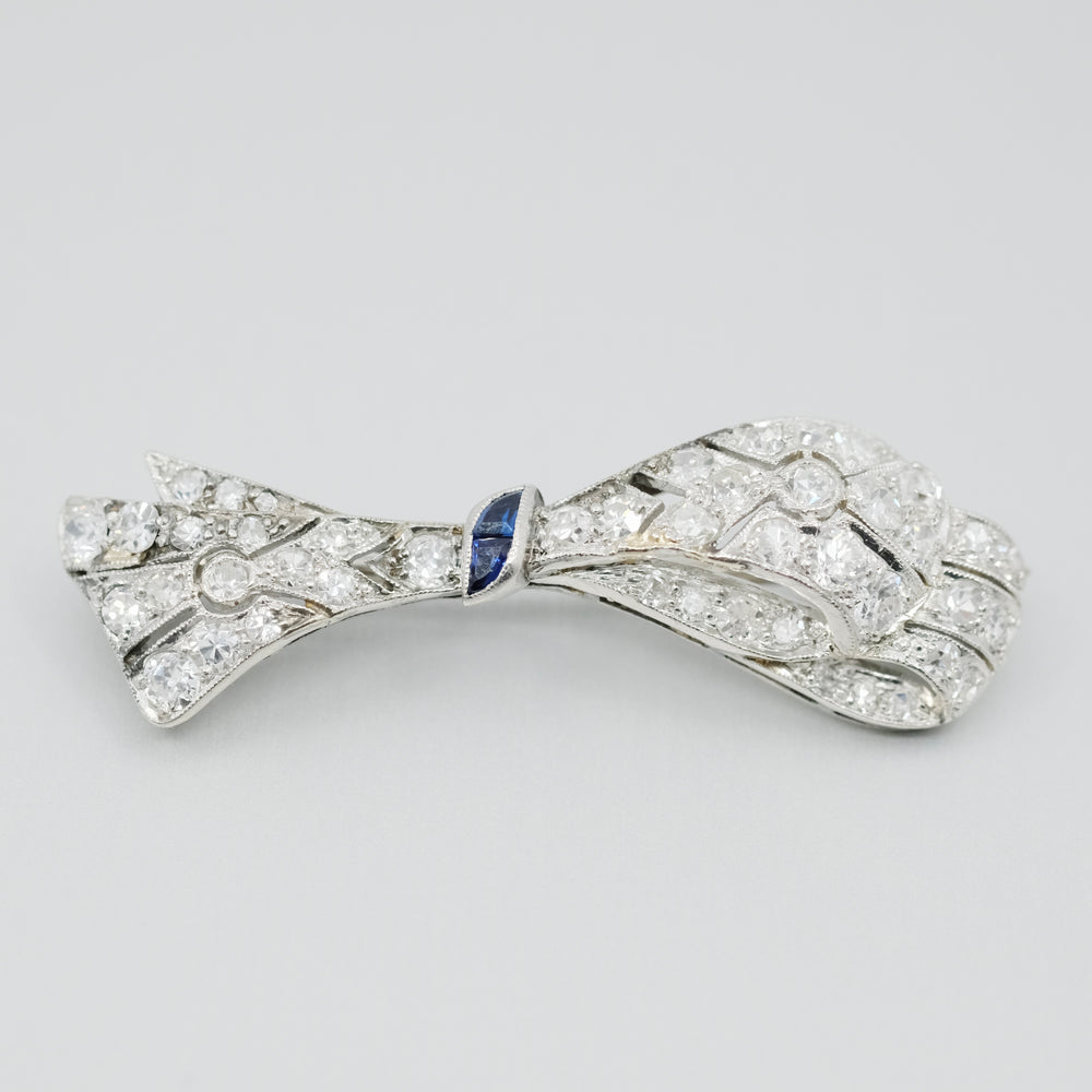 Sapphire and Diamond Brooch