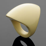 'Lava' Ivory Resin Ring