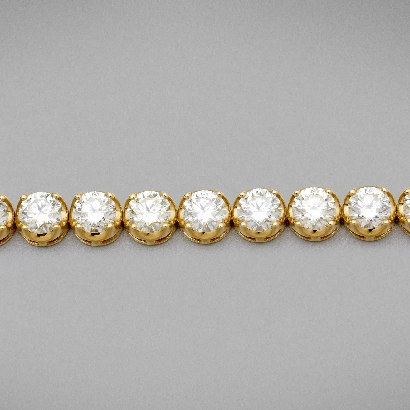 'Tennis' Diamond Bracelet Crown Set - Extra Large