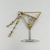 'Couture' Argyle Fancy Coloured Diamond 'Martini' Brooch in Platinum and 18ct Yellow Gold