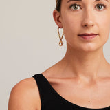 'Bundova' Yellow Gold Swirl Hoops